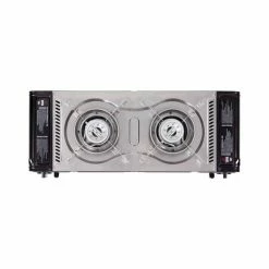 Gasmate Travelmate II SS Double Butane Stove With Hotplate -Hiking Gear and Packs shop BCF 579914 06 hi res