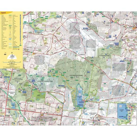 Meridian Maps Dandenong Ranges And Lysterfield Hills Map Guide 4 Meridian Maps Dandenong Ranges And Lysterfield Hills Map Guide - Image 2