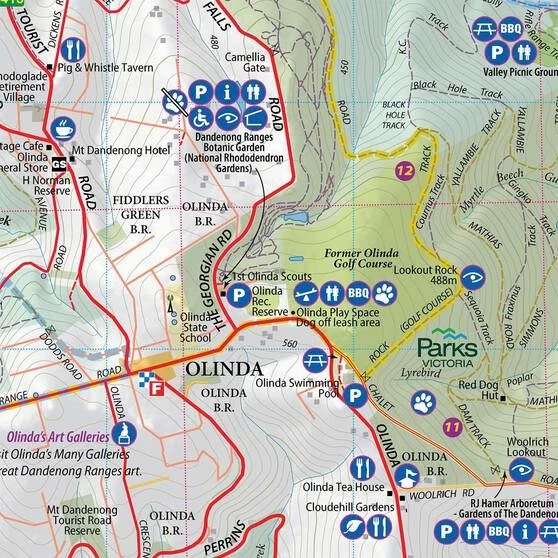 Meridian Maps Dandenong Ranges And Lysterfield Hills Map Guide 5 Meridian Maps Dandenong Ranges And Lysterfield Hills Map Guide - Image 3